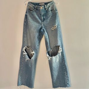 Baggy, wide legged, denim jeans